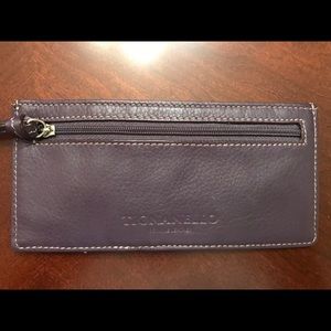 Credit Card Slim Leather Zip Card Wallet